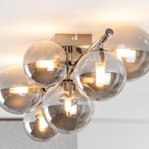 Brilagi - LED повърхностно монтиран полилей MILLA 7xG9/3W/230V черен хром/опушен