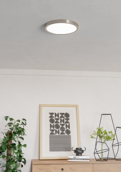 Eglo 901382 -LED RGBW димируемо плафонно осветително тяло с опушено стъкло FUEVA-Z LED/14,3W/230V 27,8cm IP44 хром