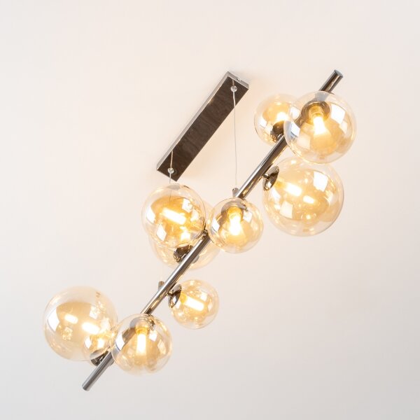Brilagi - LED полилей на кабел MILLA 10xG9/3W/230V черен хром/злато