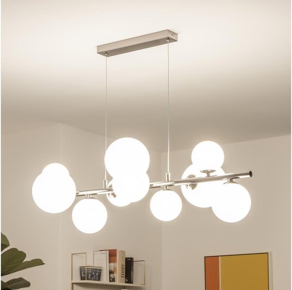 Brilagi - LED полилей на кабел MILLA 10xG9/3W/230V черен хром/бял