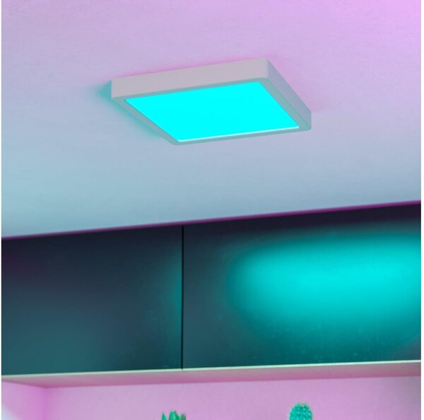 Eglo 901378 -LED RGBW димируемо таванно осветително тяло за баня FUEVA-Z LED/10,5W/230V 22x22cm IP44 бяло