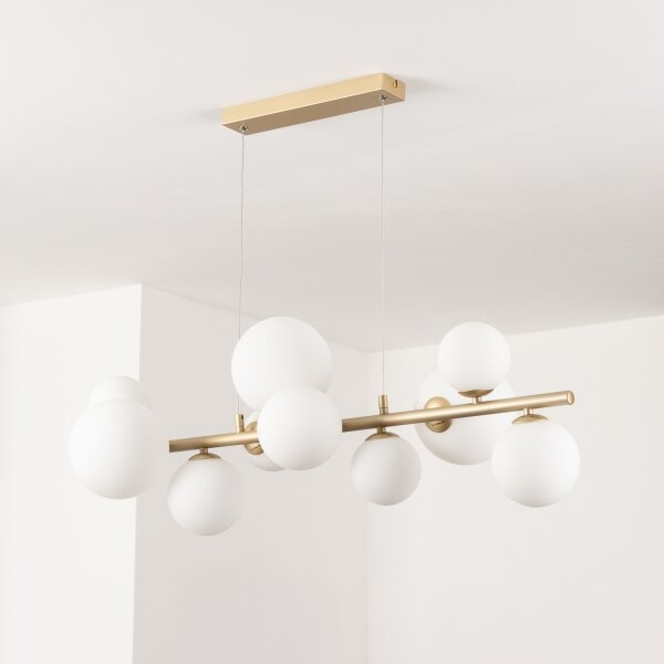 Brilagi - LED Пендел MILLA 10xG9/3W/230V златист/бял