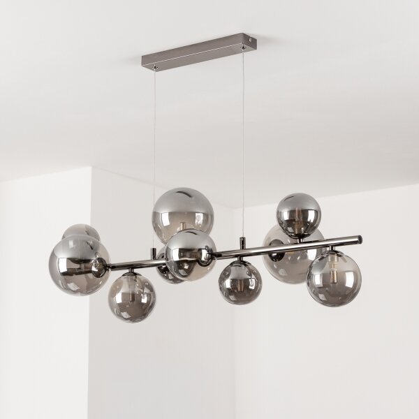 Brilagi - LED полилей на кабел MILLA 10xG9/3W/230V черен хром/опушено
