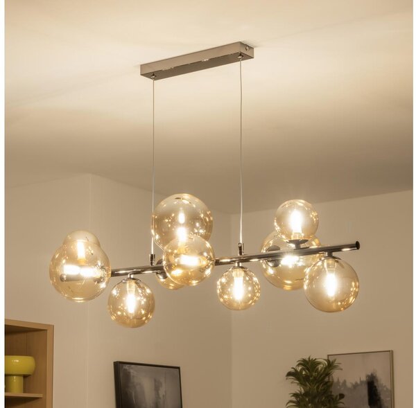 Brilagi - LED полилей на кабел MILLA 10xG9/3W/230V черен хром/злато