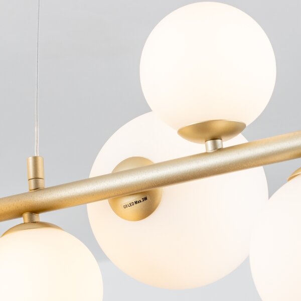 Brilagi - LED Пендел MILLA 10xG9/3W/230V златист/бял