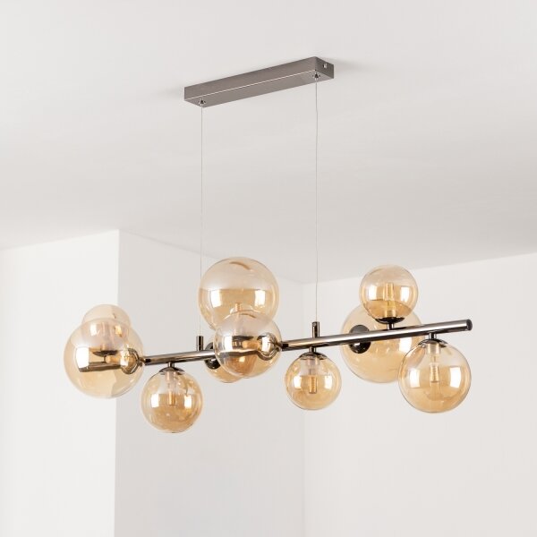 Brilagi - LED полилей на кабел MILLA 10xG9/3W/230V черен хром/злато