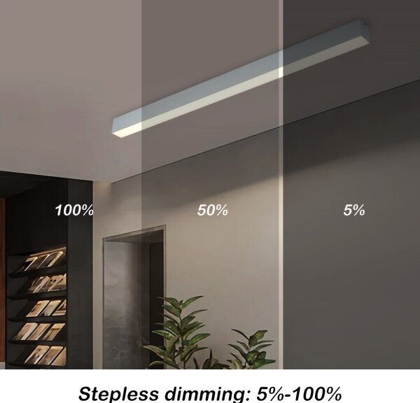 Brilagi - LED димируемо таванно осветително тяло SLEEKLINE LED/40W/230V Wi-Fi Tuya сребристо + дистанционно управление