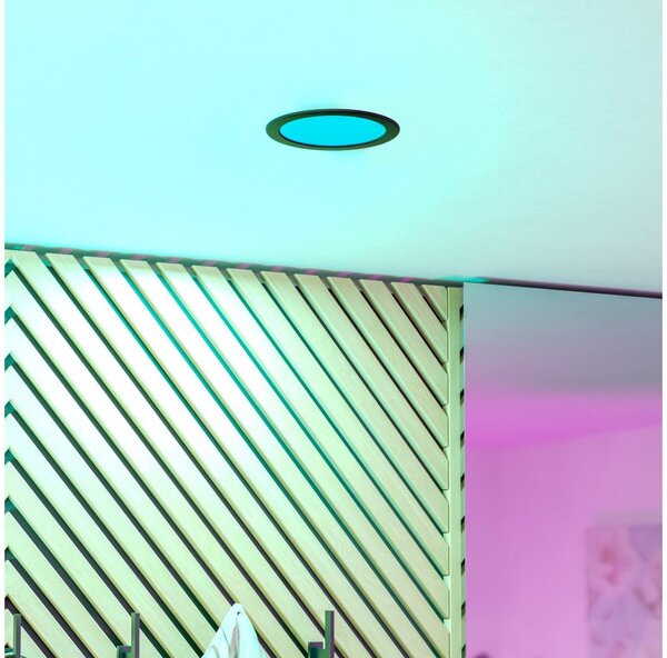 Eglo 901427-LED RGBW Вградено таванно осветително тяло за баня FUEVA-Z LED/9,5W/230V 16,8cm IP44 черно