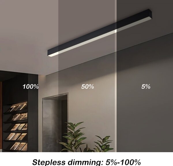 Brilagi - Димируем LED таванен плафон SLEEKLINE LED/40W/230V Wi-Fi Tuya, черен + дистанционно управление