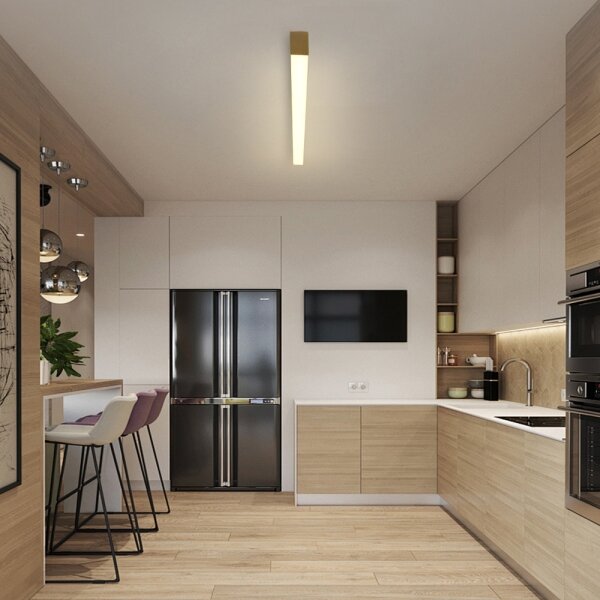 Brilagi - LED димируема таванна лампа SLEEKLINE LED/40W/230V Wi-Fi Tuya златна + дистанционно управление