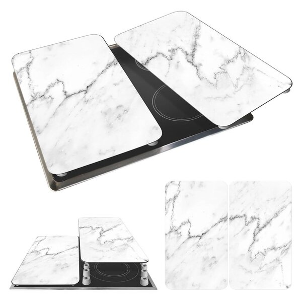 Комплект от 2 стъклени капака за печка , 52 x 30 cm Marble - Wenko