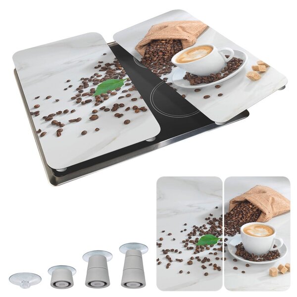 Капаци за печка 2 бр. от закалено стъкло 52x30 cm Café Aromatica – Maximex