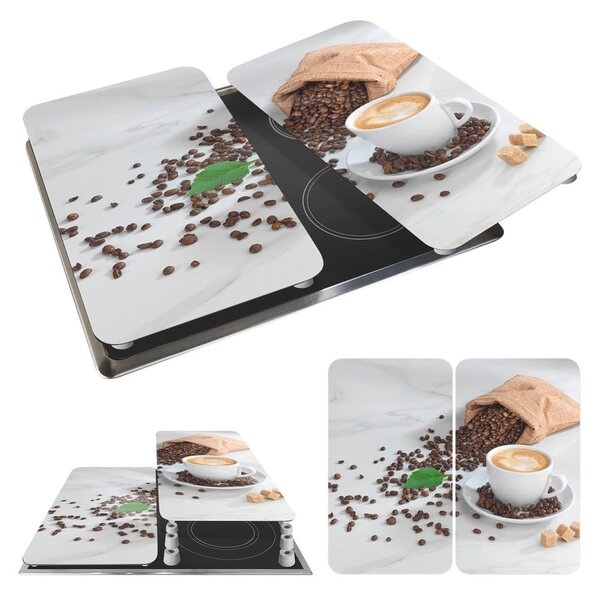 Капаци за печка 2 бр. от закалено стъкло 52x30 cm Café Aromatica – Maximex