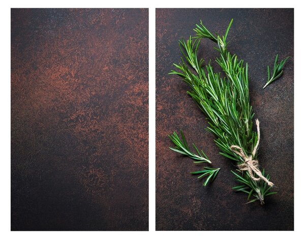 Капаци за печки от закалено стъкло в комплект от 2 броя 52x30 cm Rosemary - Allstar