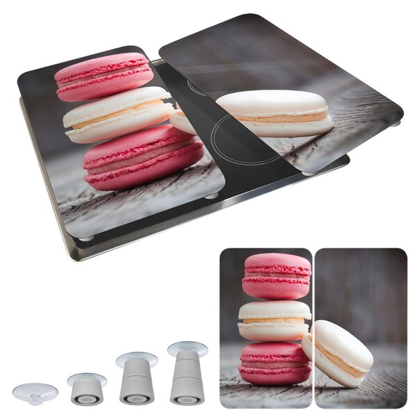 Комплект от 2 стъклени капака за печка , 52 x 30 cm Macarons - Wenko