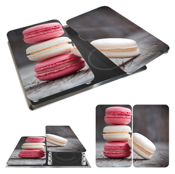 Комплект от 2 стъклени капака за печка , 52 x 30 cm Macarons - Wenko
