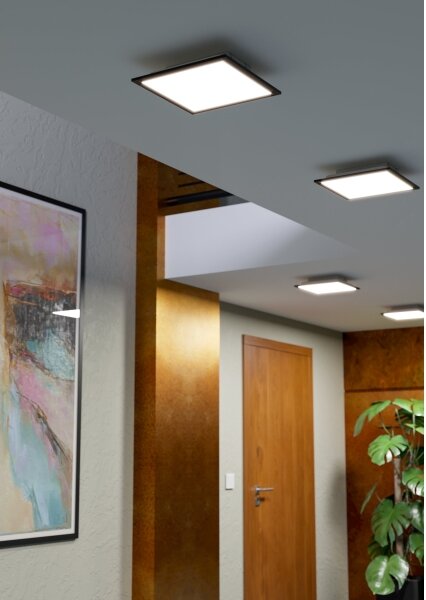 Eglo 901505-LED RGBW Димируемо тавaнно осветително тяло MORADILLO-Z LED/14W/230V 30x30cm черно