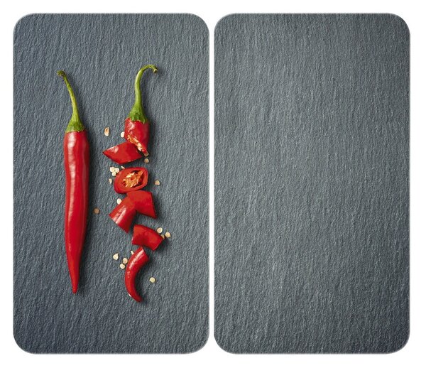 Комплект от 2 стъклени капака за печка , 52 x 30 cm Cayenne - Wenko