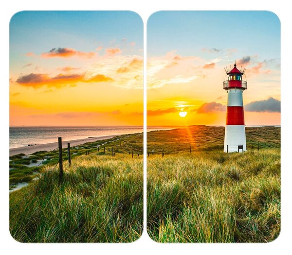 Капаци за печка в комплект от 2 броя от закалено стъкло 52x30 cm Lighthouse - Maximex