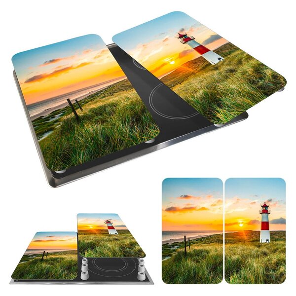 Капаци за печка в комплект от 2 броя от закалено стъкло 52x30 cm Lighthouse - Maximex