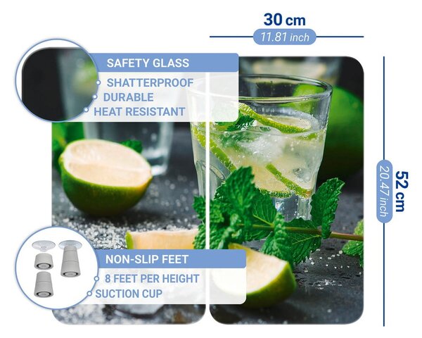 Комплект от 2 стъклени аспиратора с, 52 x 30 cm Mojito - Wenko
