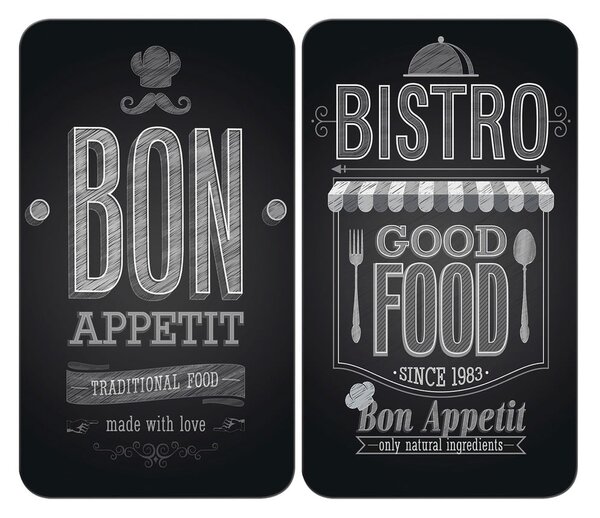 Комплект от 2 стъклени капака за печка , 52 x 30 cm Bon Appetit - Wenko