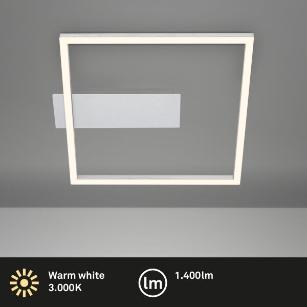 Briloner - LED таванно осветително тяло FRAME LED/14W/230V 3000K 30x32 см матов хром