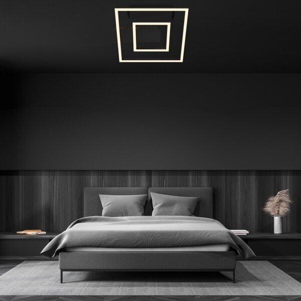 Briloner - LED плафон FRAME LED/22W/230V 3000K 30x32 cm черен