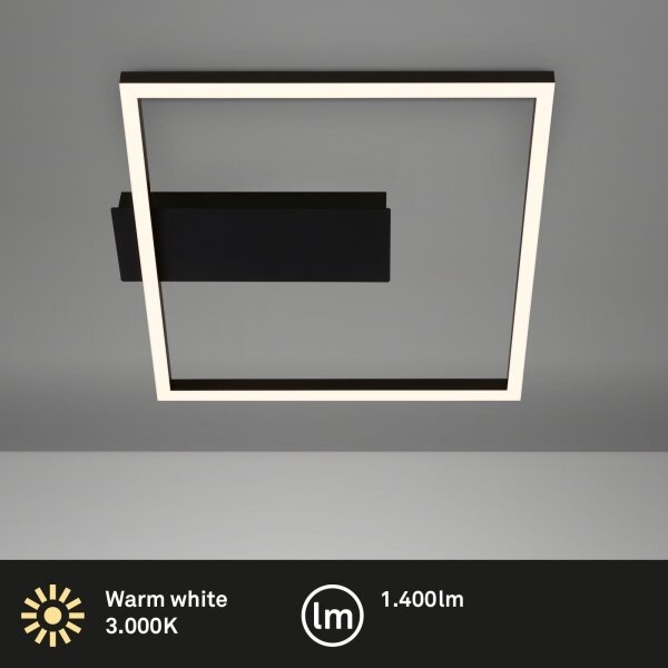 Briloner - LED таванно осветително тяло FRAME LED/14W/230V 3000K 30x32 cm черно