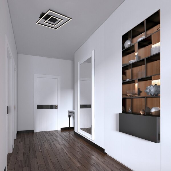 Briloner - LED плафон FRAME LED/22W/230V 3000K 30x32 cm черен