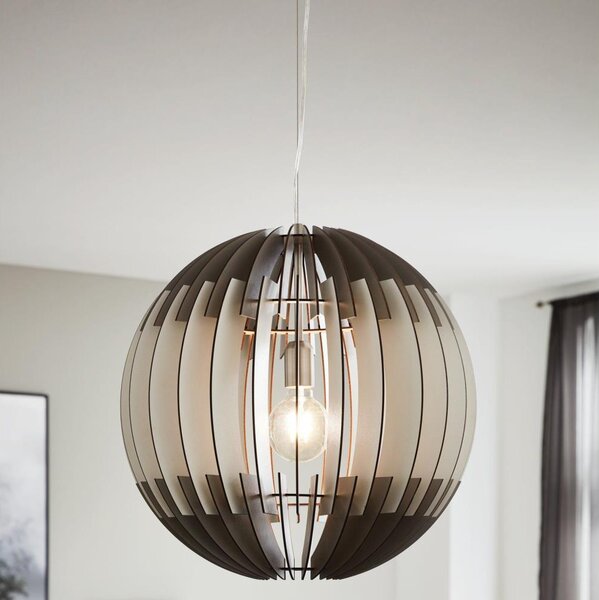 Eglo 63256 - Висяща лампа на кабел OLMERO PRO 1xE27/60W/230V, Ø 40 см, сива/бяла