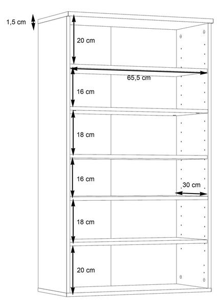 ШКАФ ЗА ОБУВКИ БУУТС 68.9/34.1/120.4 СМ В ТЕКСТУРА ПЯСЪЧЕН ДЪБ И БЯЛ ЦВЯТ