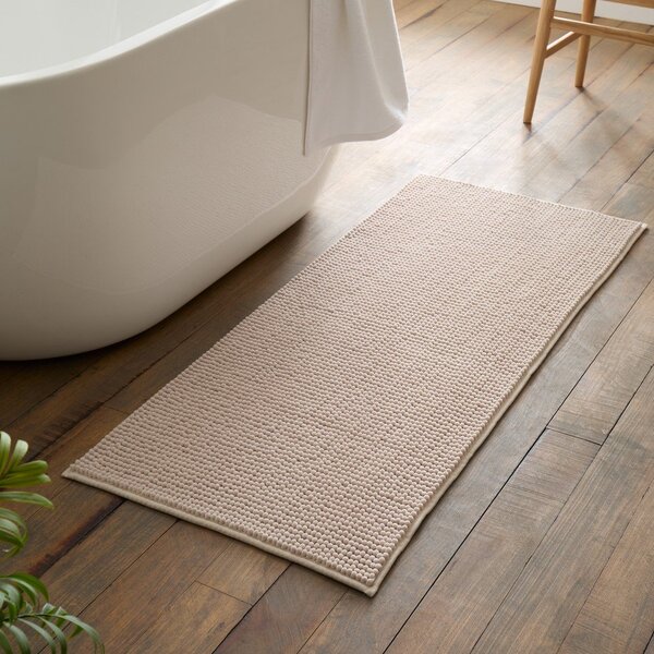 Бежов килим за баня 50x120 cm Bobble – Catherine Lansfield