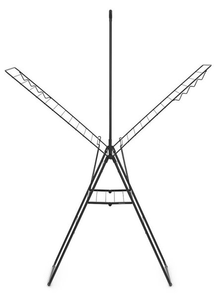 Сушилник за дрехи Brabantia Hangon 1004171, 25 м, 8 закачалки, Заключване за деца, Допълнителен прът, Черен