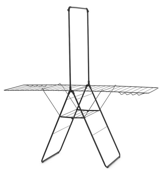 Сушилник за дрехи Brabantia Hangon 1004171, 25 м, 8 закачалки, Заключване за деца, Допълнителен прът, Черен