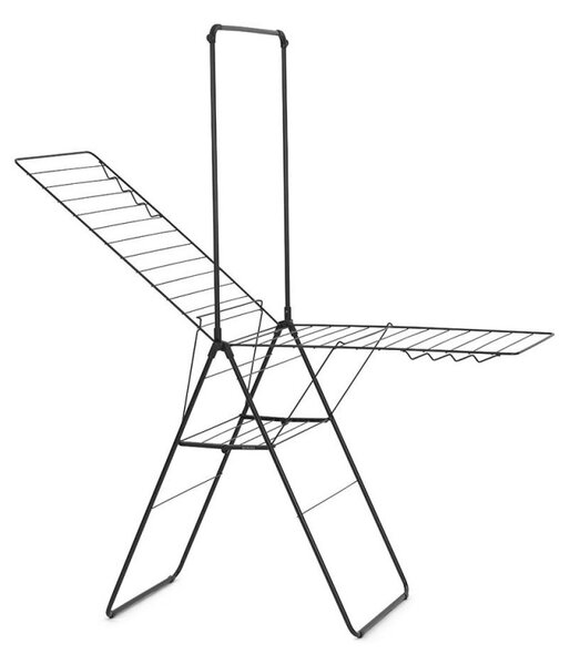 Сушилник за дрехи Brabantia Hangon 1004171, 25 м, 8 закачалки, Заключване за деца, Допълнителен прът, Черен