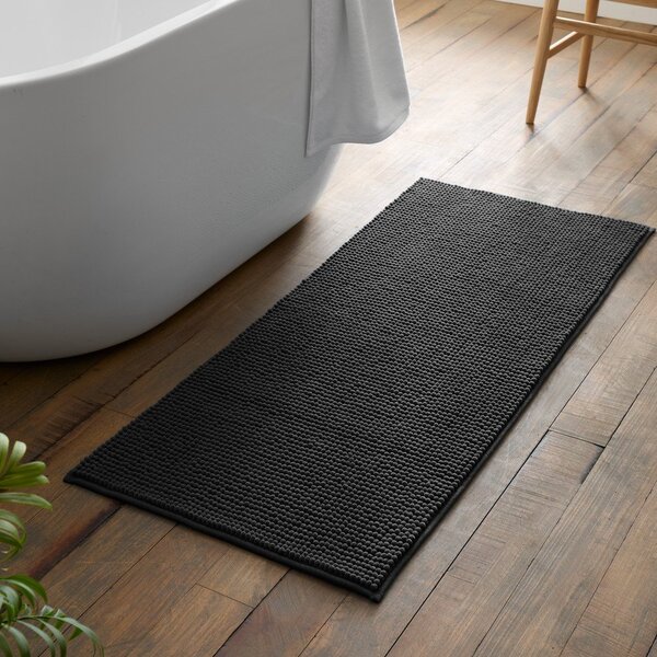 Тъмносив килим за баня 50x120 cm Bobble – Catherine Lansfield