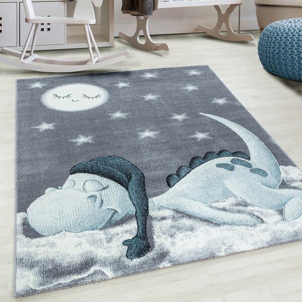 Синьо-сив детски килим 80x150 cm Bambi – Ayyildiz Carpets