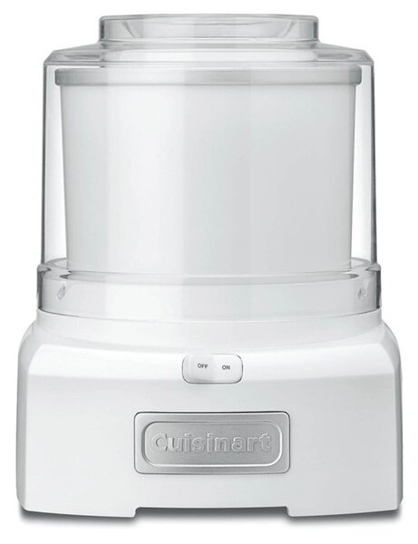 Машина за сладолед Cuisinart Cool Scoops ICE21E, 35W, 1.4 л, До 20 топки сладолед, Прозрачен капак с лесно заключване, Бял