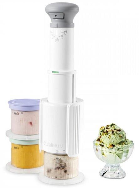 Машина за сладолед Cuisinart Freeze Wand ICEFD10E, 250W, 240 мл, 5 програми, Без BPA, Тиха работа, Бял
