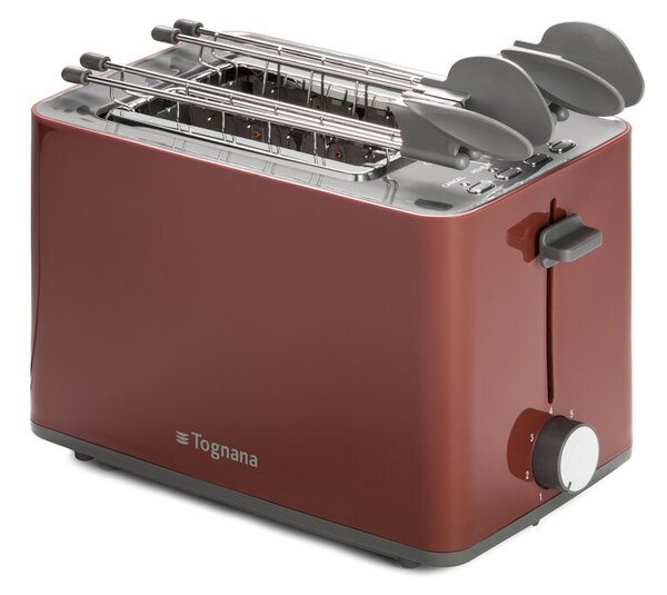 Електрически тостер с решетки TOGNANA PICC.ELETT IRIDEA Rosso, 850 W
