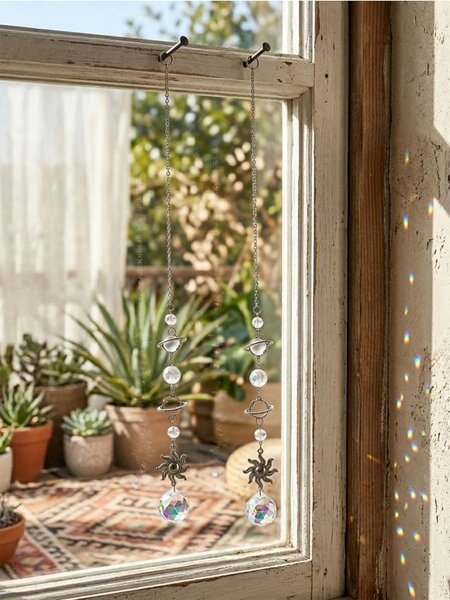 Sinsay - Висяща градинска декорация suncatcher с кристали 2 pack - бял