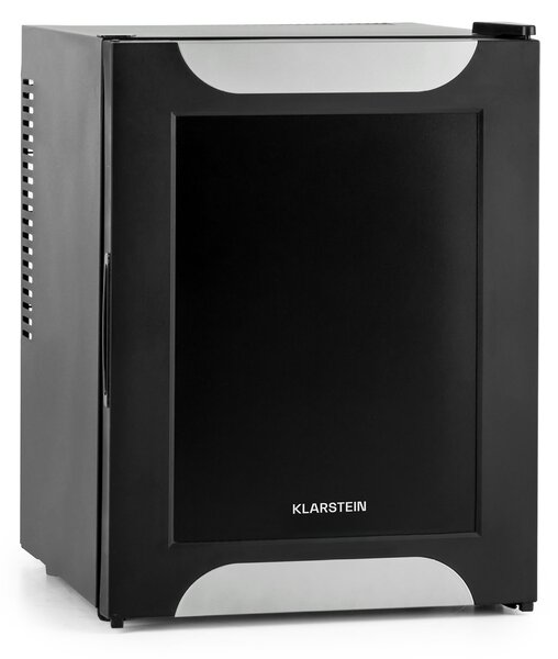 Klarstein Happy Hour, черен с декоративна врата, минибар, хладилник, 33 л, безшумен, G