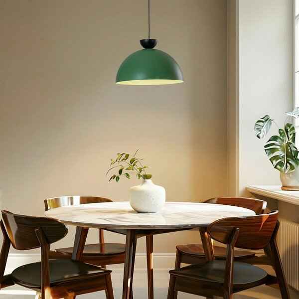 EMIBIG LIGHTING Висяща лампа Lunaro, зелена, Ø 40 cm, метал, Затъмняване, Зелен, Дневна/трапезария, Метал, Модерен