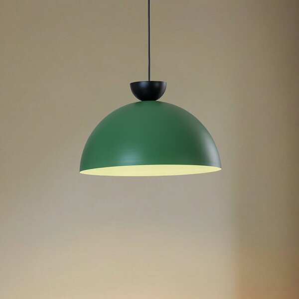 EMIBIG LIGHTING Висяща лампа Lunaro, зелена, Ø 40 cm, метал, Затъмняване, Зелен, Дневна/трапезария, Метал, Модерен