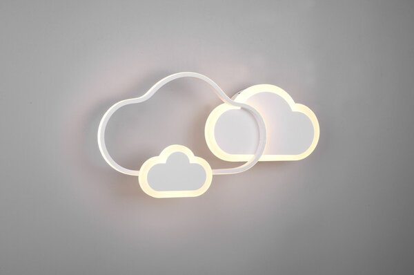 Бяла детска лампа 52x25 cm Cloudy - Reality
