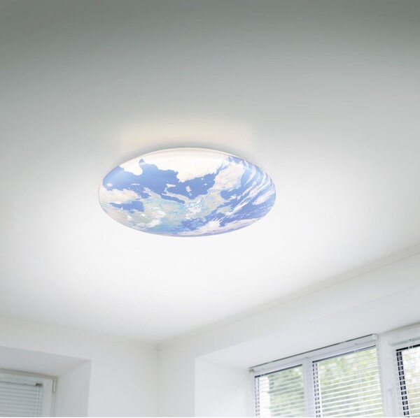 Синя LED детска лампа за таван ø 37 cm Terra – Reality