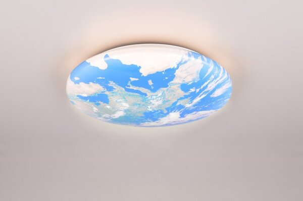Синя LED детска лампа за таван ø 37 cm Terra – Reality