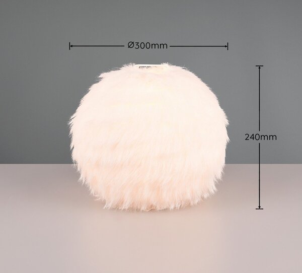 Кремава настолна лампа (височина 24 cm) Furry - Reality
