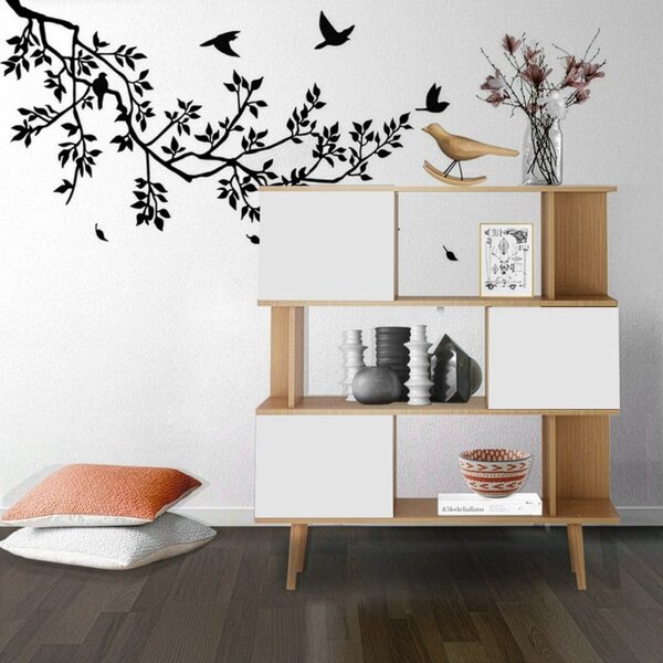 Бял шкаф за книги в дъб 120x130 cm Alana - Støraa